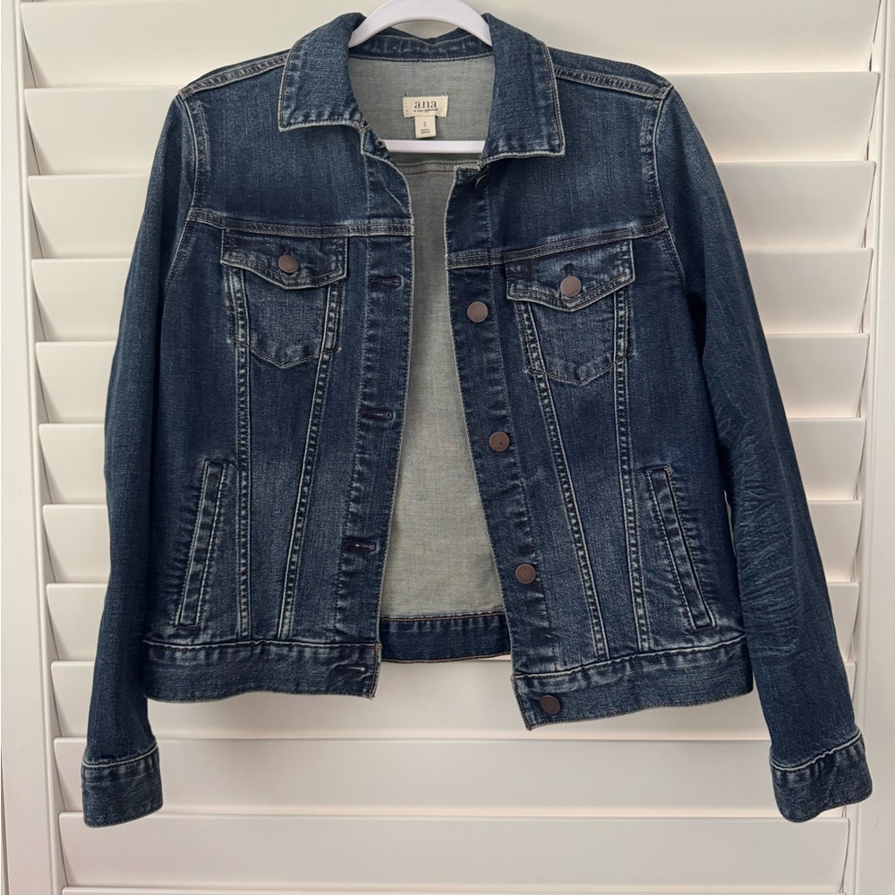 NWOT a.n.a Women's Dark Blue Jean Jacket